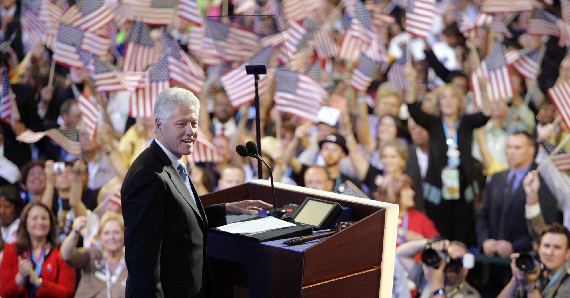 2008: Speaks at Democratic National Convention